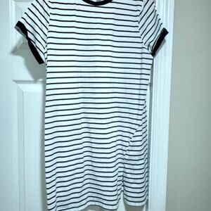 SHEIN Black and White Striped Dress